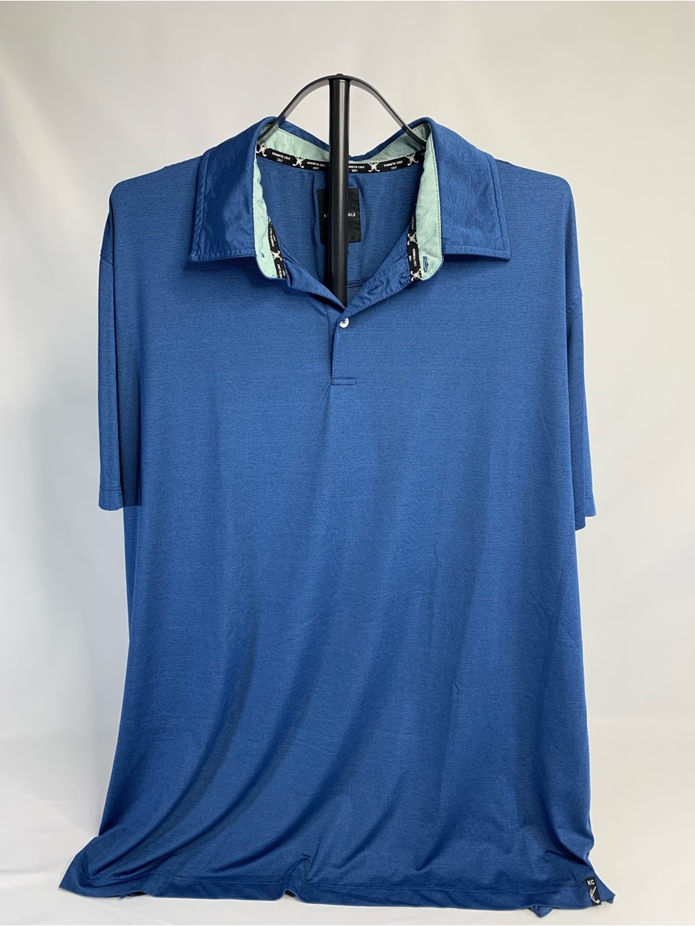 Kenneth Cole Men's Royal Blue Polo with Contrast Inner Collar